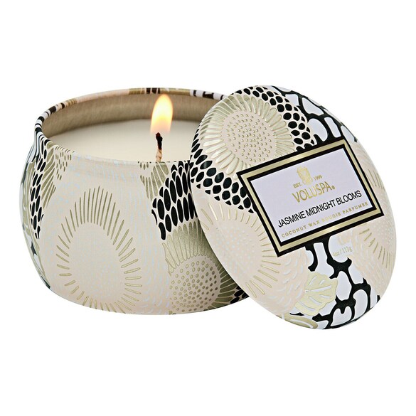 Japonica Jasmine Midnight Blooms Mini Tin Candle – Svíčka, VOLUSPA