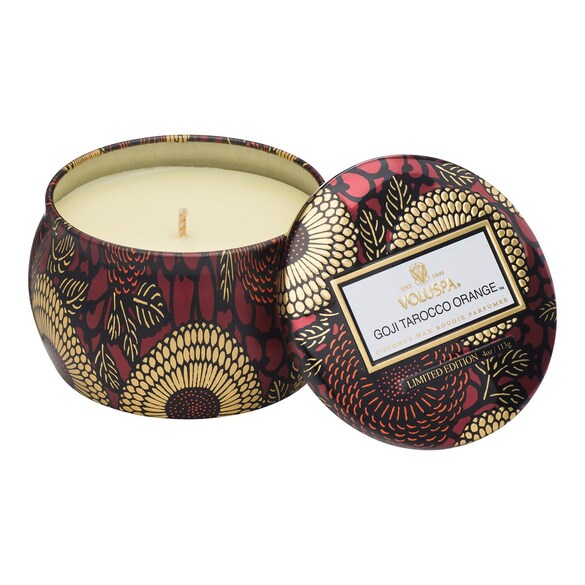 Japonica Goji Tarocco Orange Mini Tin Candle  -Svíčka, VOLUSPA