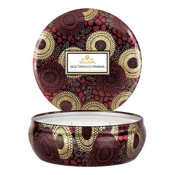 Japonica Goji Tarocco Orange 3 Wick Tin Candle - Svíčka, VOLUSPA