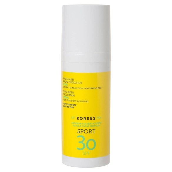 KORRES CITRUS Active Sports Pleťový krém na opalování SPF30, KORRES