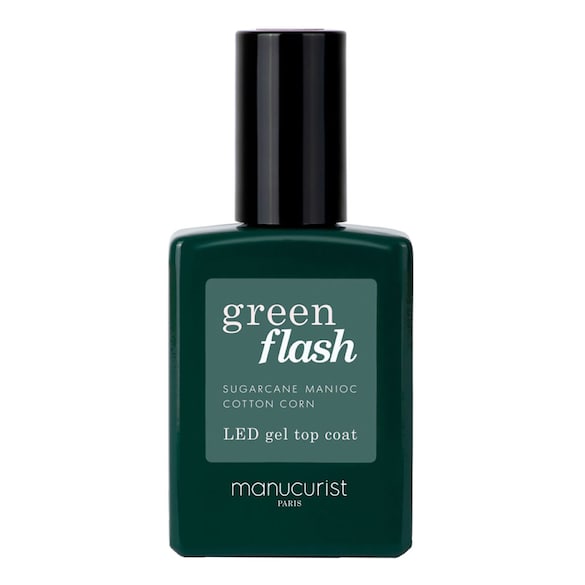 Lak Green Flash – Krycí semipermanentní lak Top Coat, MANUCURIST