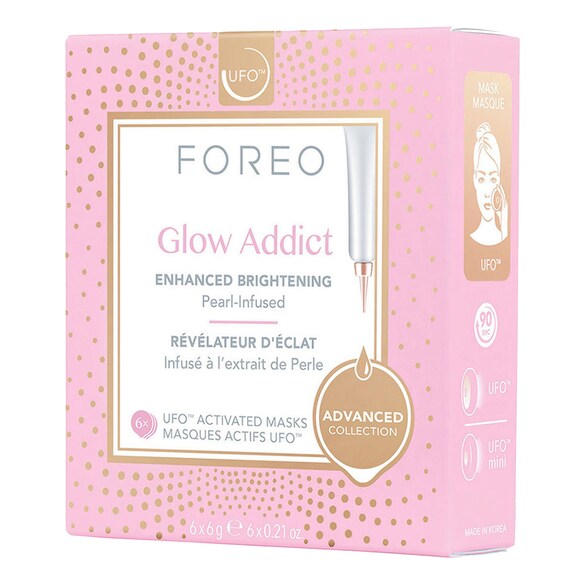 UFO Glow Addict - Rozjasňující pleťová maska , FOREO