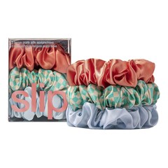 3 Pure Silk Large Scrunchies – Široké gumičky z čistého hedvábí slipsilk, SLIP