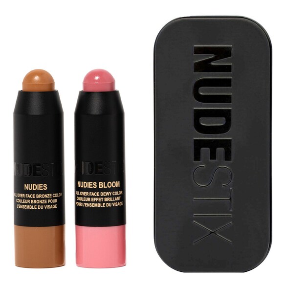 Pink Blush & Nude Bronze - Mini duo krémových tyčinek, NUDESTIX