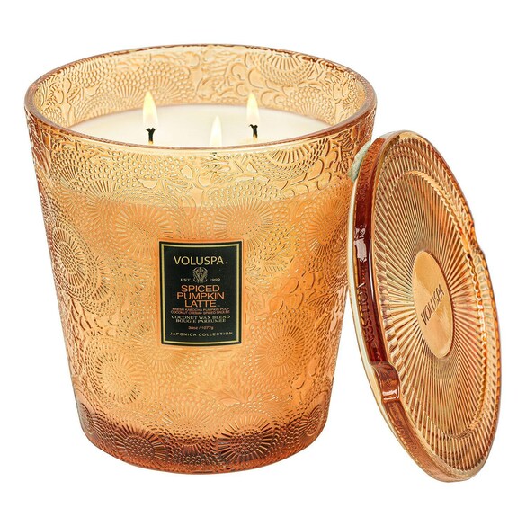 Japonica Spiced Pumkin Latte 3 Wick Candle - Svíčka, VOLUSPA
