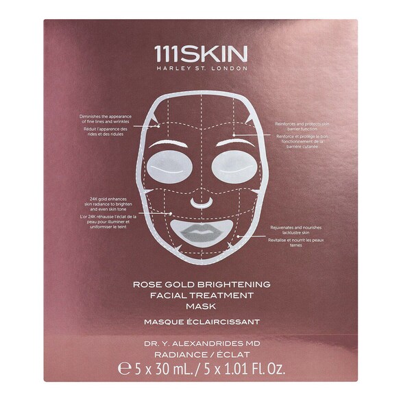 Rose Gold Brightening Facial Treatment Mask - Sada péče o obličej, 111SKIN