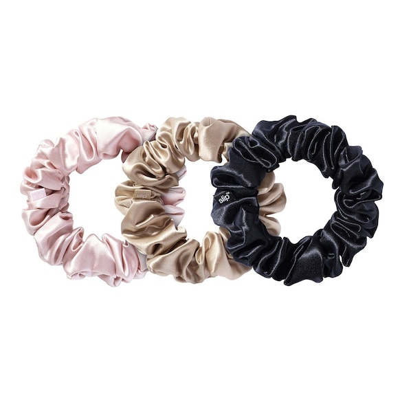 Pure Silk Large Scrunchies – 3 gumičky, SLIP
