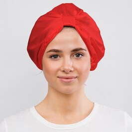 Satin Hair Turban Red – Saténová čepice na vlasy