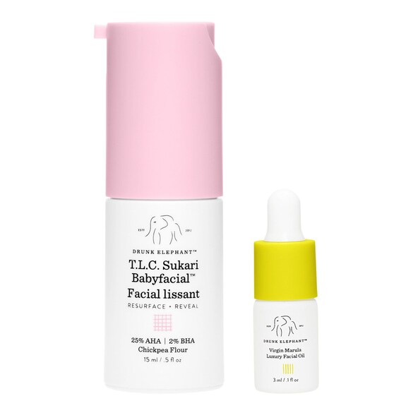 Sukari baby facial + Virgin Marula - Vyhlazující péče o obličej, DRUNK ELEPHANT