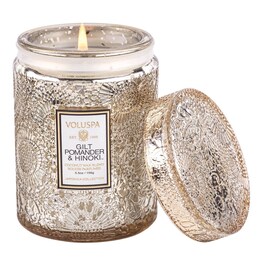 Japonica Gilt Pomander & Hinoki Small Jar Candle - Svíčka