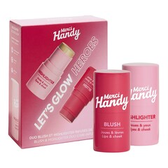 Let's Glow Heroes – Rozjasňovač + tvářenka, MERCI HANDY