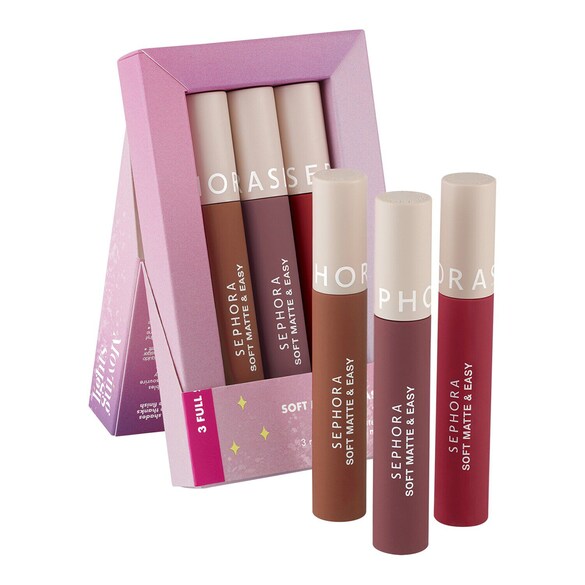 Moving Lights – Sada 3 matných rtěnek Soft Matte & Easy, SEPHORA COLLECTION