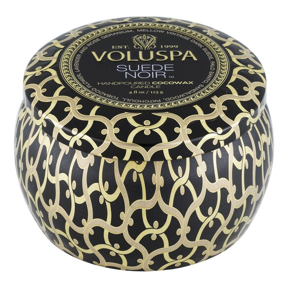 Maison Noir Suede Noir Mini Tin Candle – Svíčka, VOLUSPA