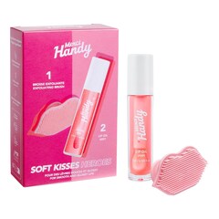 Kit Soft Kisses Heroes – olej na rty a exfoliační kartáček, MERCI HANDY