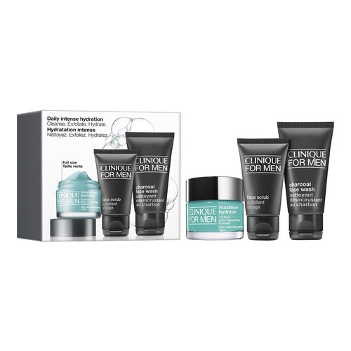 CLINIQUE - \DAILY INTENSE HYDRATION CLEANSE. EXFOLIATE. HYDRATE. - set produktů péče o pleť