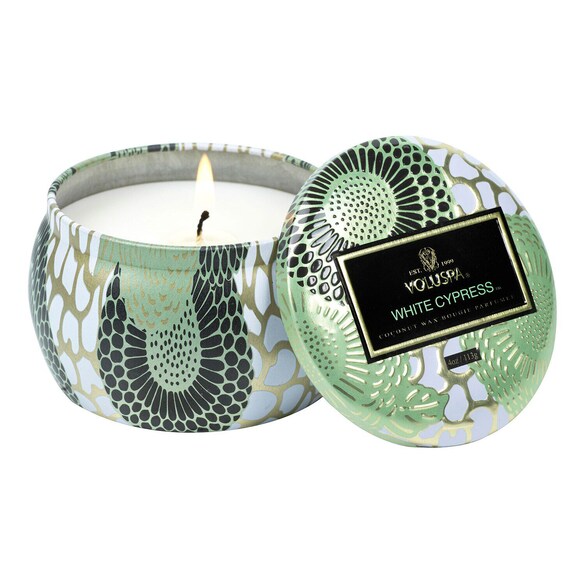 Japonica White Cypress Mini Tin Candle - Svíčka, VOLUSPA