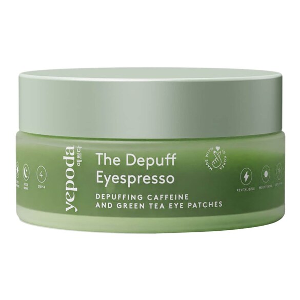 The Depuff Eyespresso – Uvolňující náplasti s kofeinem a zeleným čajem, YEPODA