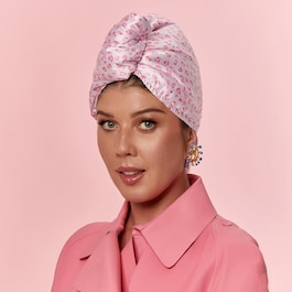 Double Sided Hair Wrap Sport Satin Pink - Turban na vlasy