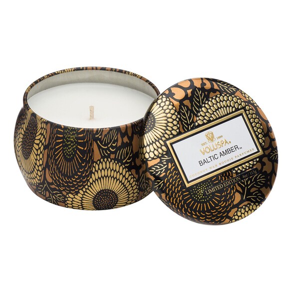 Japonica Baltic Amber Mini Tin Candle - Svíčka, VOLUSPA