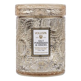 Japonica Gilt Pomander & Hinoki Small Jar Candle - Svíčka