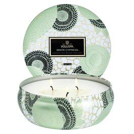 Japonica White Cypress Mini Tin Candle - Svíčka