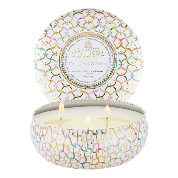Maison Blanc Wildflowers 3 Wick Tin Candle - Svíčka, VOLUSPA