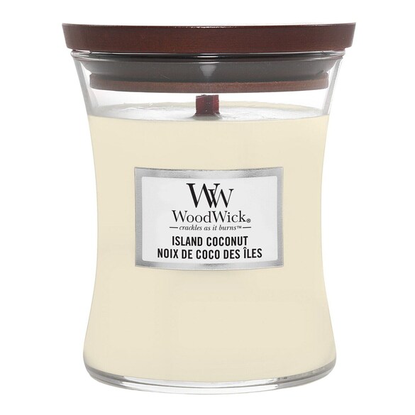Vonná svíčka střední Island Coconut, WOOD WICK
