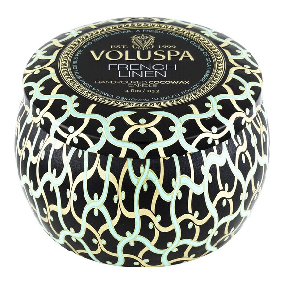 Maison Noir French Linen Mini Tin Candle – Svíčka, VOLUSPA