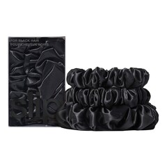 Back to basics – Gumičky z čistého hedvábí, černá, SLIP